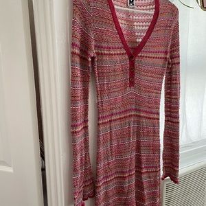 Missoni bell sleeve mini knit dress